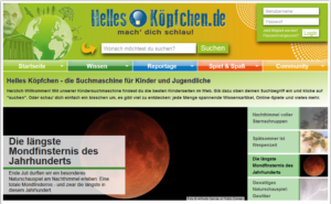 Startseite von helles-koepfchen.de: mit Kategorien und Artikeln